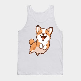 Cute Corgi Jumping Tank Top